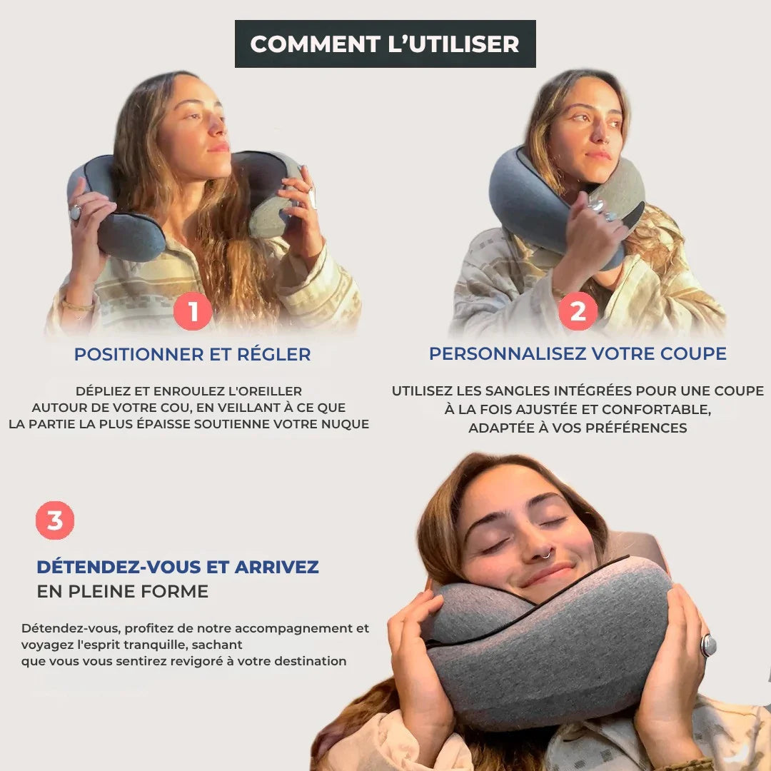 Coussin de voyage cervical ergonomique | Kumo Travel™