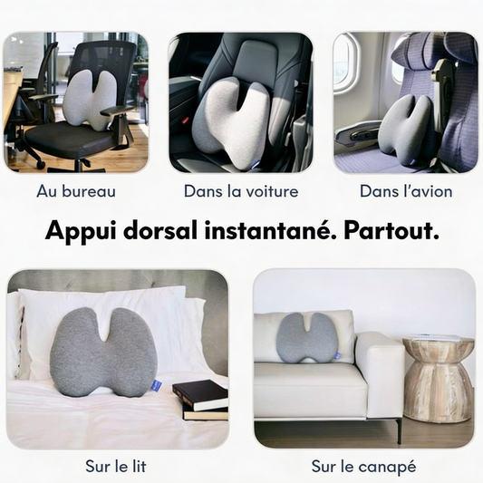 Coussin Lombaire Ergonomique Mémoire de Forme Mal de Dos Bureau | Kumo Back™