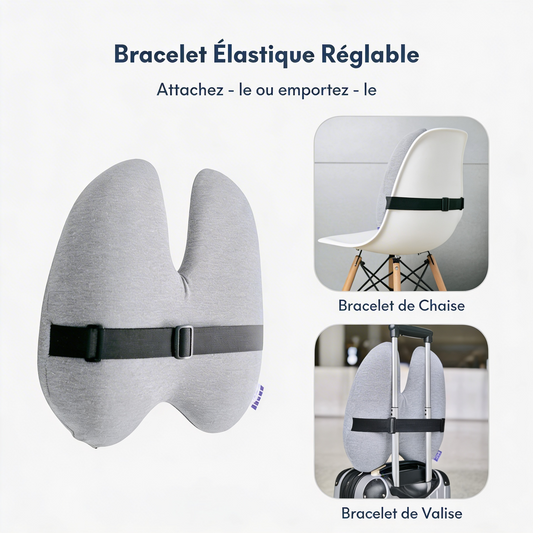 Coussin Lombaire Ergonomique Mémoire de Forme Mal de Dos Bureau | Kumo Back™